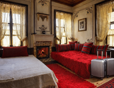 Traditional room with ntousekia